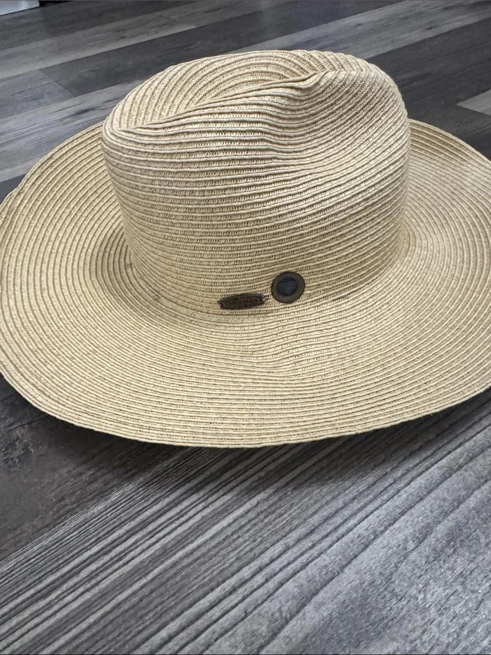 Caribbean Joe UPF 50+ Wide Brim Straw Sun Hat - Natural Tan